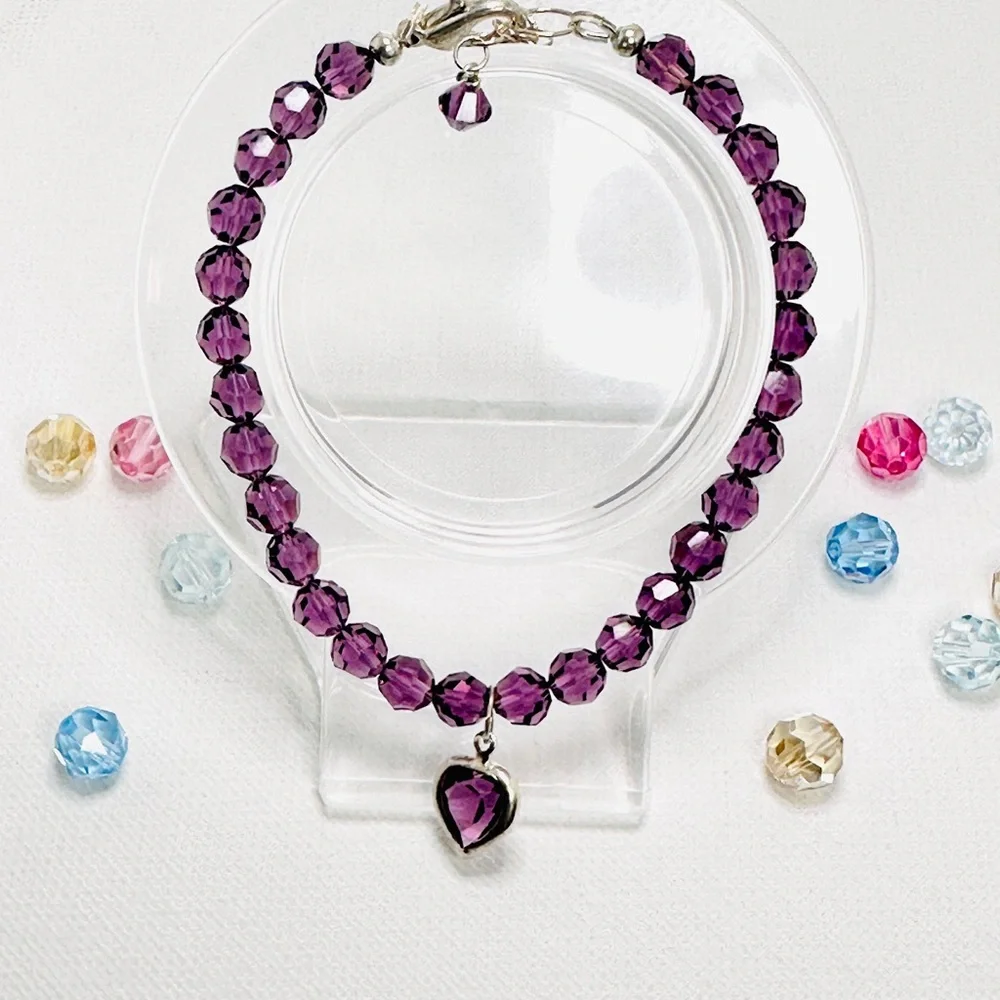 Crystals by Swarovski Bracelet, Beaded Bracelet, Sparkling Jewelry, Gift for Her - Picture 8 of 16